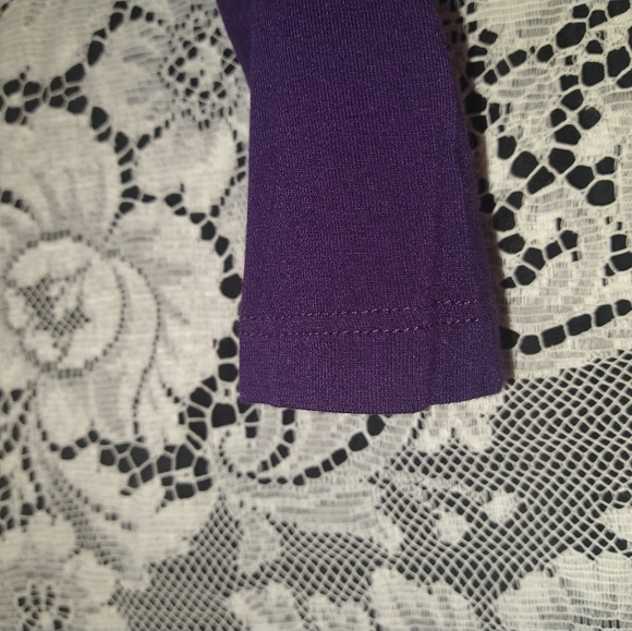 Brooke & Emma purple tunic top baby doll dress long sleeve loose fit scoop neck - Picture 4 of 5